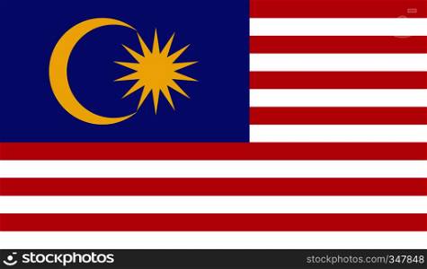 Malaysia flag image for any design in simple style. Malaysia flag image