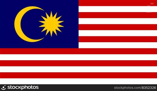 Malaysia flag. Vector illustration