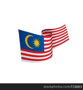 Malaysia flag, vector illustration. Malaysia flag, vector illustration on a white background