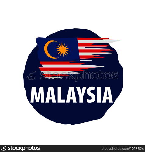 Malaysia flag, vector illustration on a white background. Malaysia flag, vector illustration on a white background.