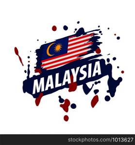 Malaysia flag, vector illustration on a white background. Malaysia flag, vector illustration on a white background.