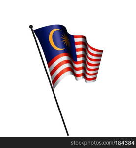 Malaysia flag, vector illustration on a white background. Malaysia flag, vector illustration