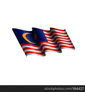 Malaysia flag, vector illustration on a white background. Malaysia flag, vector illustration