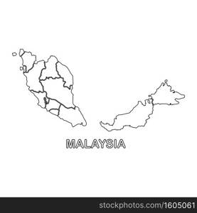 Malaysia map icon vector illustration symbol desigtn  eps.10