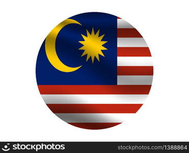 Malaysia National flag. original color and proportion. Simply vector illustration background, from all world countries flag set for design, education, icon, icon, isolated object and symbol for data visualisation