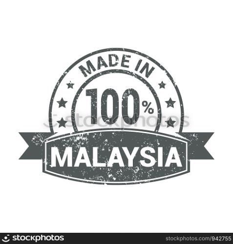 Malaysia stamp design vector