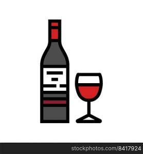 malbec red wine color icon vector. malbec red wine sign. isolated symbol illustration. malbec red wine color icon vector illustration