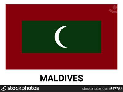 Maldives flag design vector