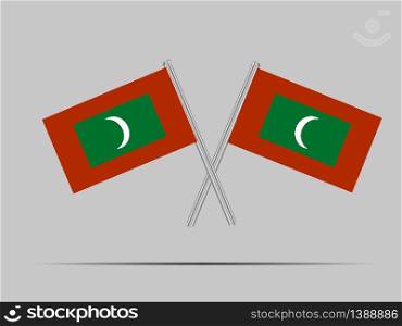 Maldives National flag. original color and proportion. Simply vector illustration background, from all world countries flag set for design, education, icon, icon, isolated object and symbol for data visualisation