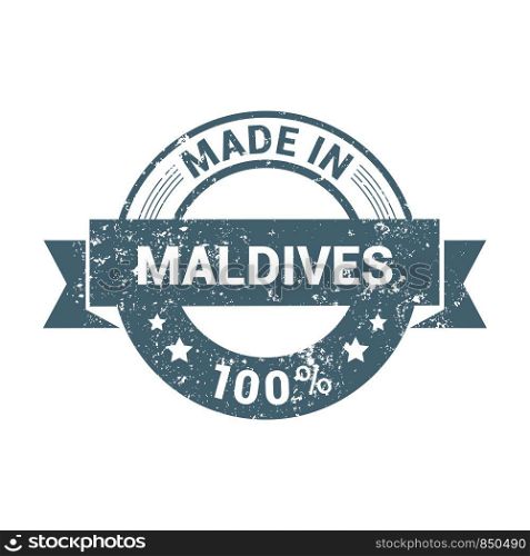 Maldives stamp design vector