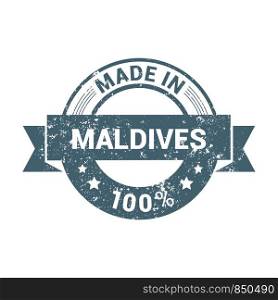Maldives stamp design vector