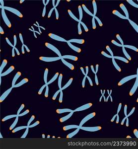 Male and female chromosome seamless pattern stock vector illustration