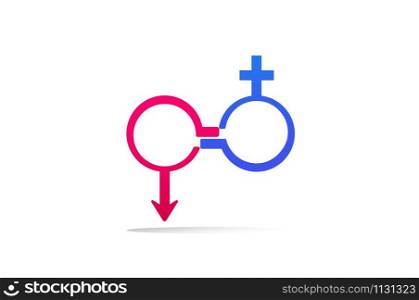 Male and female equality concept. The equality of men and women. Equal rights concept. Gender equality. Women&rsquo;s rights