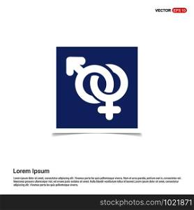 Male and female symbols Gender Icon - Blue photo Frame