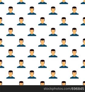 Male avatar pattern seamless in flat style for any design. Male avatar pattern seamless