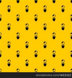 Male avatar with beard pattern seamless vector repeat geometric yellow for any design. Male avatar with beard pattern vector