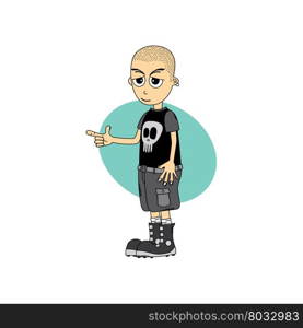 male cartoon character finger gesture theme. male cartoon character finger gesture theme vector art illustration