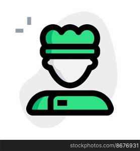 Male chef avatar wearing hat and apron
