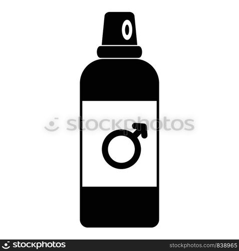 Male contraceptive spray icon. Simple illustration of male contraceptive spray vector icon for web design isolated on white background. Male contraceptive spray icon, simple style