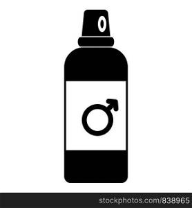 Male contraceptive spray icon. Simple illustration of male contraceptive spray vector icon for web design isolated on white background. Male contraceptive spray icon, simple style
