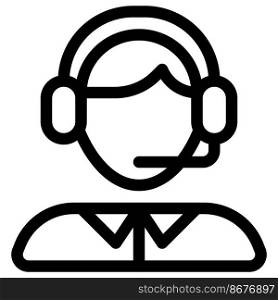 Male customer service executive wearing headphone