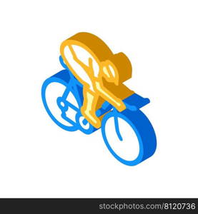 male cyclist isometric icon vector. male cyclist sign. isolated symbol illustration. male cyclist isometric icon vector illustration