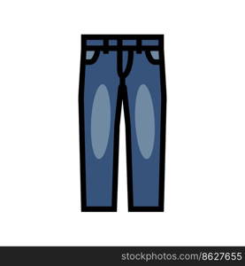 male denim pants color icon vector. male denim pants sign. isolated symbol illustration. male denim pants color icon vector illustration