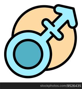 Male education icon outline vector. Condom school. Health sexual color flat. Male education icon vector flat