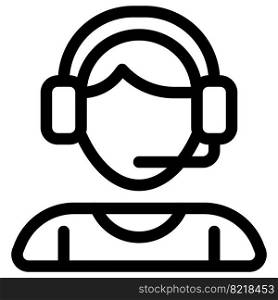 Male esport with headset and microphone