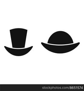 Male female hat door icon simple vector. Wc toilet. Public restroom. Male female hat door icon simple vector. Wc toilet