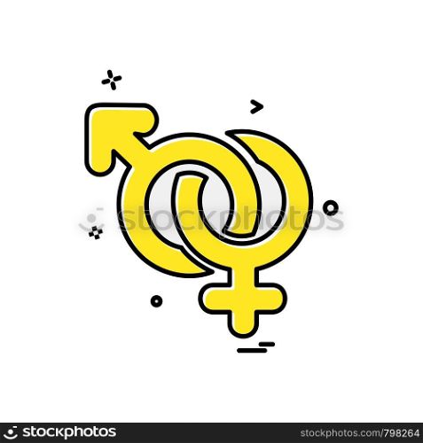 Male female icon design vector