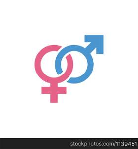 Male female icon graphic design template vector isolated. Male female icon graphic design template vector