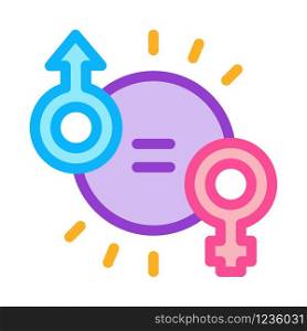 Male Female Marks Icon Vector. Outline Male Female Marks Sign. Isolated Contour Symbol Illustration. Male Female Marks Icon Vector Outline Illustration