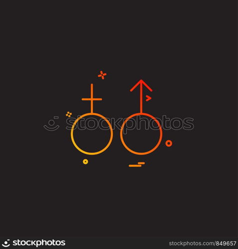 male female symbol icon vector design