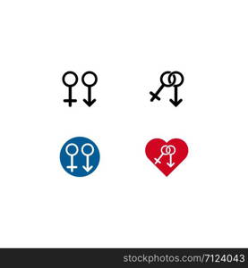 Male,Female symbol vector icon illustration design