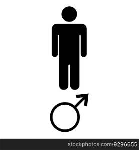 male gender icon vector template illustration logo design