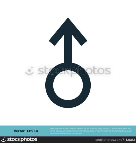 Male Gender Sign Icon Vector Logo Template Illustration Design. Vector EPS 10.