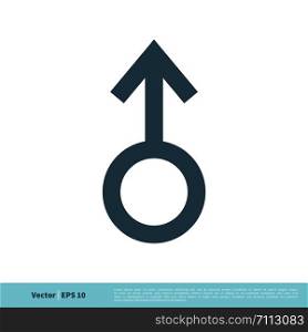 Male Gender Sign Icon Vector Logo Template Illustration Design. Vector EPS 10.