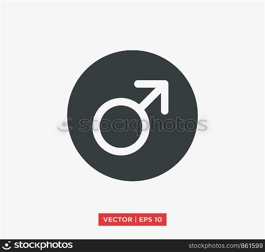 Male Gender Symbol Icon Vector Illustration