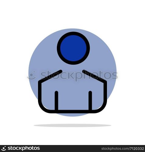 Male, Man, Person Abstract Circle Background Flat color Icon