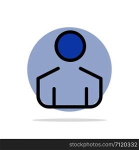 Male, Man, Person Abstract Circle Background Flat color Icon