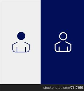 Male, Man, Person Line and Glyph Solid icon Blue banner Line and Glyph Solid icon Blue banner