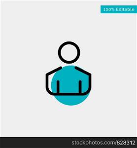 Male, Man, Person turquoise highlight circle point Vector icon
