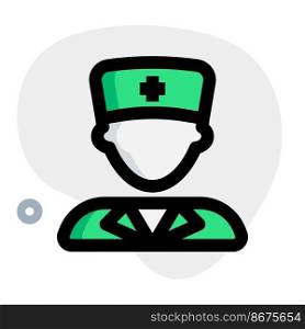 Male nurse serving patients professional avatar