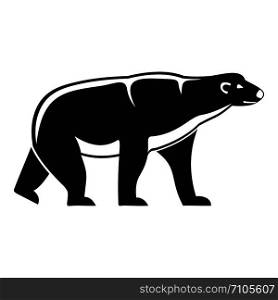 Male polar bear icon. Simple illustration of male polar bear vector icon for web design isolated on white background. Male polar bear icon, simple style