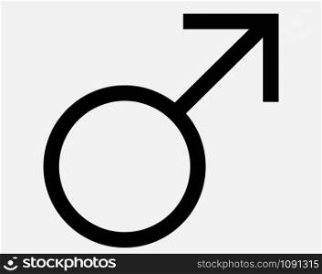 Male sex icon, gender male symbol - human relationship illustration sign.. Male sex icon, gender male symbol - human relationship illustration sign