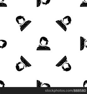 Male shorn pattern repeat seamless in black color for any design. Vector geometric illustration. Male shorn pattern seamless black