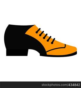 Male tango shoe icon flat isolated on white background vector illustration. Male tango shoe icon isolated