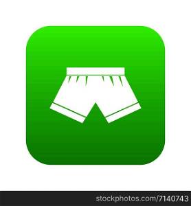 Male underwear icon digital green for any design isolated on white vector illustration. Male underwear icon digital green