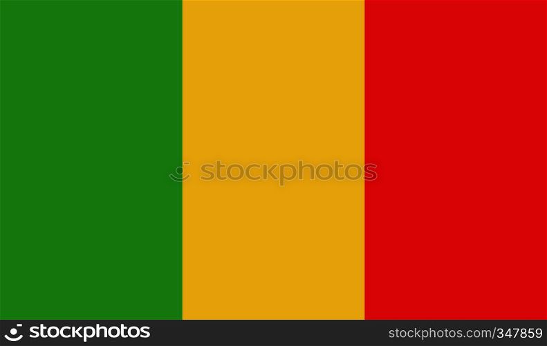 Mali flag image for any design in simple style. Mali flag image